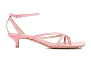 Bottega Veneta Bottega Veneta Square-Toe Heeled Sandals in Pink Size 42