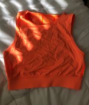 Lululemon Neon Orange Cropped Tank