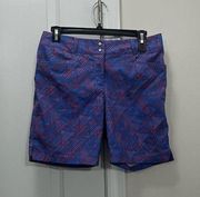 EUC Adidas Baja Blue Printed Essential 7” Golf Shorts Size 2 US