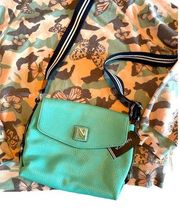 Nautica Vintage Tiffany Blue Pebble Flap Crossbody New with Tag