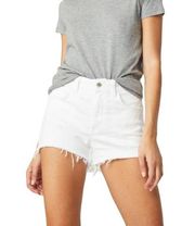 Mavi Jeans Women's 28W White Rosie High Rise Ripped Jean Shorts