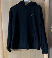 Zyia Active Pullover Hoodie Sweatshirt Medium Black, Soft Cotton Blend-Pocket