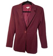 CACHE Single Button Peacoat Size 2 dark red