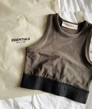 ESSENTIALS  Womens Off Black Sport Tank Top size XXS