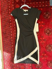 Black And White Wrap style Dress 