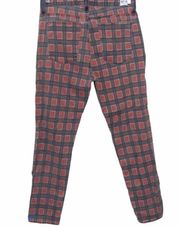 HUDSON patti vice versa red plaid jeans