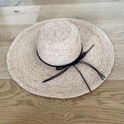 ASOS Natural Straw Floppy Hat with Braid Band