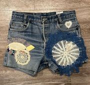 Levi’s Melinda Zoller Custom Patchwork Vintage  Shorts