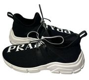 Prada XY Logo Sock Black Sneaker Size 7