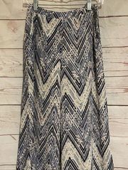 ASTR • Wide Pants • Chevron Print • White & Blue • Pockets • XS