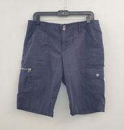 Gloria Vanderbilt Navy Blue Cargo Shorts Size 10