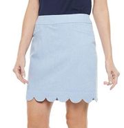 Women's Croft & Barrow® Effortless Stretch Scallop- Hem Skort 18