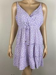 Sundae Muse Light Purple Ruffled Floral Summer Sundress Women's AU 12 US 8 EU 40