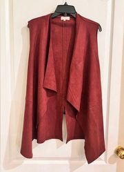 Myopic Maroon Suede Vest