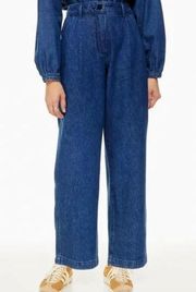 Wilfred Free Pleated Wide Leg Jeans Size 8