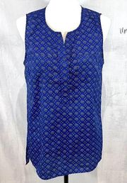 royal blue black and white Henley top size large