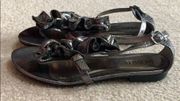 Dark silver sandals size 10