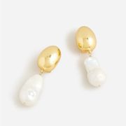 J. Crew Freshwater Pearl and Gold Earrings