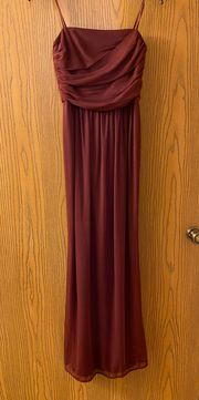 Wine Bridesmaid Dress