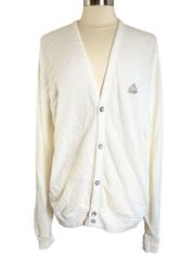 VINTAGE IZOD White Sweater Cardigan