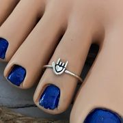 Sterling Silver, I Love You Sign Toe Ring