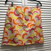 Lilly Pulitzer  Citrus Mini Skirt Size 2