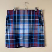 TOMMY HILFIGER | Blue Plaid Mini Skirt Sz 8