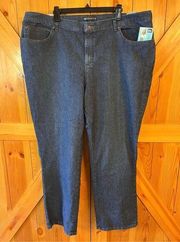 Lee Jeans 1889 Women's Size 24W Relaxed Fit Straight Leg Dark Wash Denim nwt (31