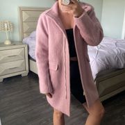 Vince Camuto Wool Blend Pink Coat