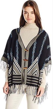 Women's Graphic Tribal Poncho One Size