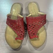 Journee Red Flip Flops 6.5