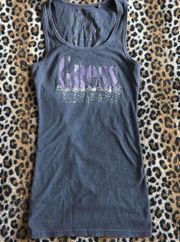 Vintage Sparkly Rhinestoned Tank Top