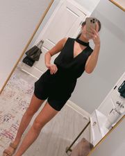 Skies Are Blue Black Romper