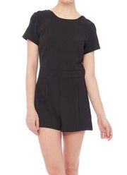 HYFVE Black Short Dressy Low V Back Romper Size Medium