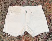 7 For All Mankind White Shorts