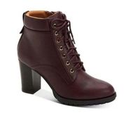 Style & Co Lucillee Heeled Booties in Wine Size 9M MSRP $80