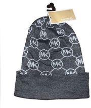 Michael Kors Logo Knit Beanie Hat Gray