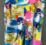 Attitudes by Renee vibrant colorful beach vacation shorts size 1x