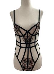 Victoria's Secret Black & Peach Strappy Lingerie Size XS NWOT | 10E-30