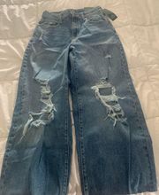 High wast Baggy Capri Style Jeans