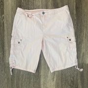 Womens  Pink Cargo Shorts - 12