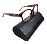 Burberry 2278 Eyeglasses Bordeaux Blue Light Filter Lenses