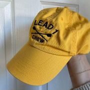 Lead Crew yellow baseball cap hat adjustable academia collegiate university