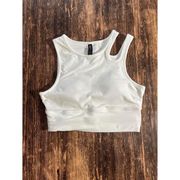 Fila Uplift White Crop Bra Top Small NWOT