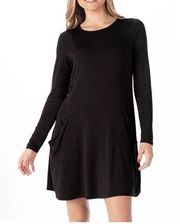 Betabrand Long Sleeve Black Dress size Large