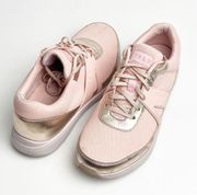 TRAQ By ALEGRIA Pink Blush Qool Comfort Lace Up Thick Sole Sneakers