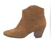 Isabel Marant Tan Dicker Suede Low western Cowboy Boots sz FR 37