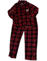 Cuddl Duds Jammies for your Families Buffalo Plaid Pajama Set Womens Size Large