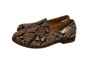 Korks Laine Snake Embossed Leather Loafers Women’s Size 7