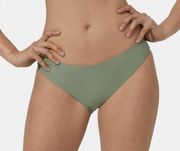 Halara Swim Solid Color Bikini Bottoms Green Size M NWT